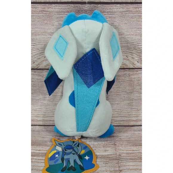 Pokémon Plush Glaceon Stuffed Animal Light Blue Japan Only Tag 8" New - Picture 3 of 5